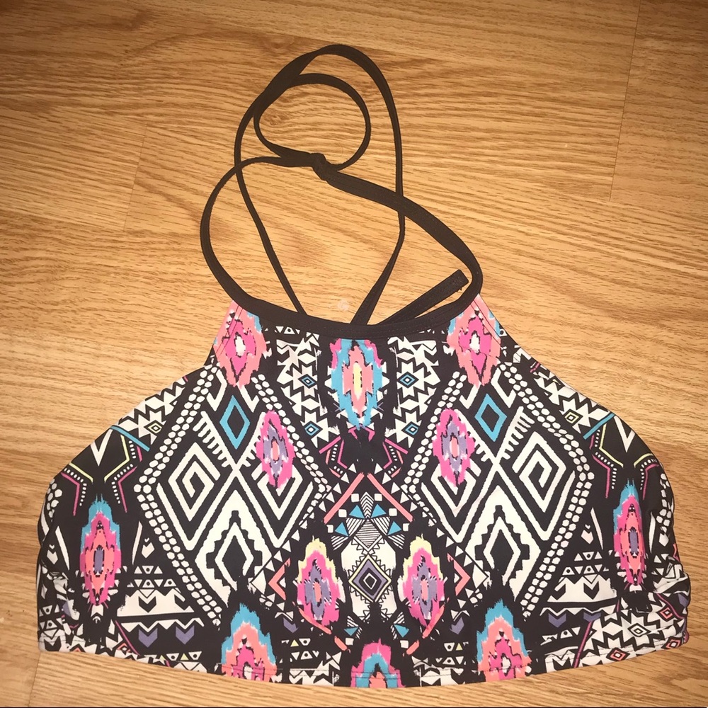 multicolored swimsuit top
